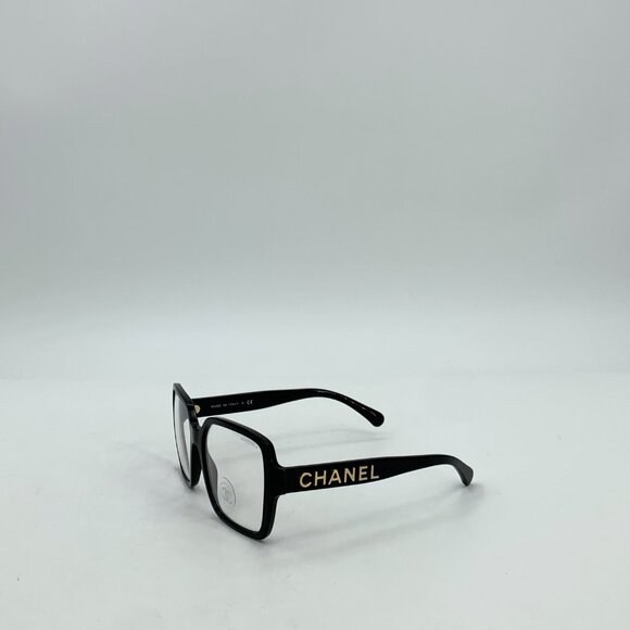 GW0232 Chanel Chanel black side logo square frame optical glasses with original - Picture 8 of 9